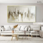 Beige City Mist Canvas art - Image 5