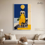 Woman with a lemon head canvas Art - Image 6