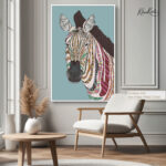 Color-Inspired Zebral Canvas art - Image 6