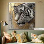 Gold-Accented Regal Tiger Canvas art - Image 6