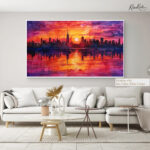Neon City Dusk Canvas art - Image 6