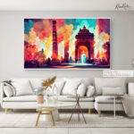 Delhi Monument Fire Canvas art - Image 6
