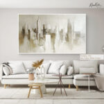 Beige City Mist Canvas art - Image 6