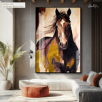 Gilded Gallop Acrylic Wall Art - Image 6
