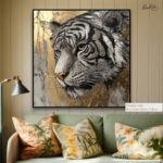 Gold-Accented Regal Tiger Canvas art - Image 7