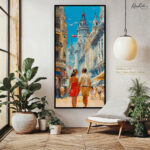 European Street Romance Canvas art - Image 7