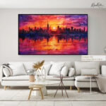 Neon City Dusk Canvas art - Image 7