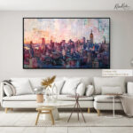 Mosaic Manhattan Sunset Canvas art - Image 7