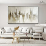 Beige City Mist Canvas art - Image 7