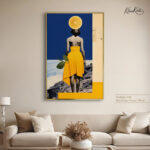 Woman with a lemon head canvas Art - Image 8
