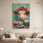 Whimsical Bovine Brew canvas Art - Image 8
