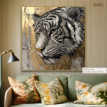 Gold-Accented Regal Tiger Canvas art - Image 8