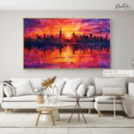 Neon City Dusk Canvas art - Image 8