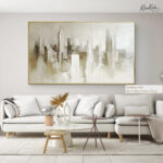 Beige City Mist Canvas art - Image 8