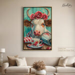 Whimsical Bovine Brew canvas Art - Image 9