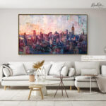 Mosaic Manhattan Sunset Canvas art - Image 9