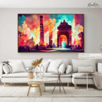 Delhi Monument Fire Canvas art - Image 9