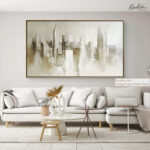 Beige City Mist Canvas art - Image 9