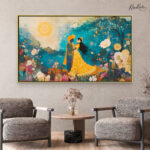 Vibrant Vows in Vrindavan Canvas Art