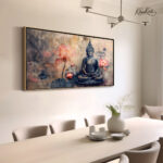 Lotus Serenity in Indigo Canvas Art - Image 2