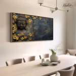 Relief of Golden Tranquility Canvas Art - Image 2