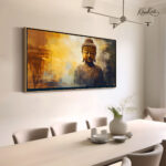 Ochre Glow of Nirvana Canvas Art - Image 2