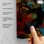 Abstract Azure Krishna Canvas Art - Image 3