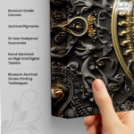 Onyx & Gold Divinity Canvas Art - Image 3