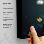 Teal and Gold Samadhi Canvas Art - Image 3