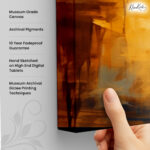 Ochre Glow of Nirvana Canvas Art - Image 3