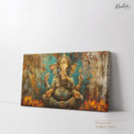 Dukh harta Ganesha Canvas Wall Art - Image 4