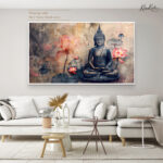 Lotus Serenity in Indigo Canvas Art - Image 6
