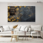 Relief of Golden Tranquility Canvas Art - Image 6