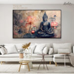 Lotus Serenity in Indigo Canvas Art - Image 7