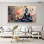 Lotus Serenity in Indigo Canvas Art - Image 8