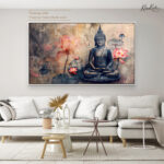 Lotus Serenity in Indigo Canvas Art - Image 10
