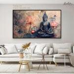 Lotus Serenity in Indigo Canvas Art - Image 11