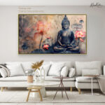 Lotus Serenity in Indigo Canvas Art - Image 12