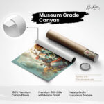 Mint Bloom Ganesha Canvas Art - Image 13