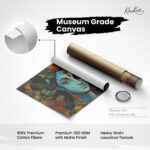 Abstract Azure Krishna Canvas Art - Image 13