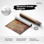 Golden Lakshmi on Lotus Canvas Wall art - Image 13