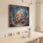Cosmic Cave Ganesha Canvas Wall art - Image 3
