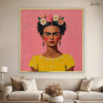 Pink Pop Frida Canvas Wall art