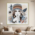 Wildflower Nomad Portrait Canvas Wall art