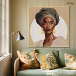 Earth Tones Turban Canvas Wall art - Image 5