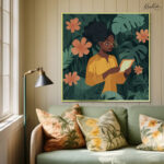 Jungle Study Nook Canvas Wall art - Image 5