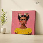 Pink Pop Frida Canvas Wall art - Image 4