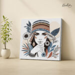 Wildflower Nomad Portrait Canvas Wall art - Image 4