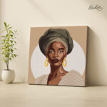 Earth Tones Turban Canvas Wall art - Image 4