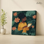 Jungle Study Nook Canvas Wall art - Image 4